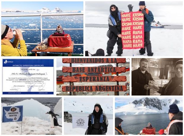 Шрила Прабхупада в Антарктиде! Первая санкиртана на ледяном континенте!