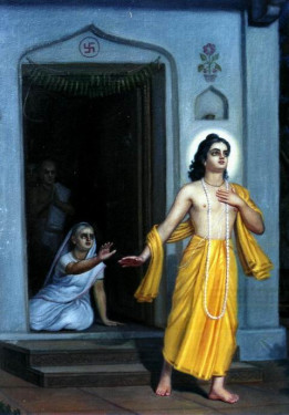 Чайтьнья Махапрабху уходит из дома принимать санньясу