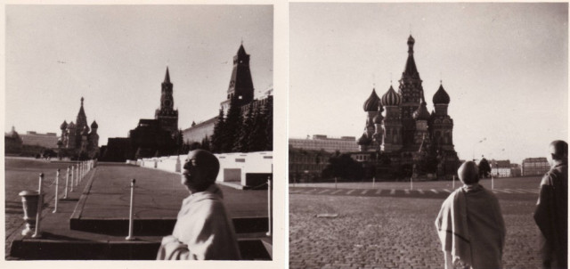Шрила Прабхупада в Москве на Красной Площади в 1971 году