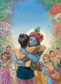 Брихад Бхагаватамрита. Кришна встречает Гопа Кумара после возвращения на Голоку Вриндавана