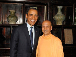 Радханатха Свами встретился в Майами (Флорида) с президентом США Бараком Обамой