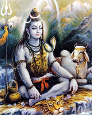 Господь Шива медитирует на Бхагавана - Кришну 