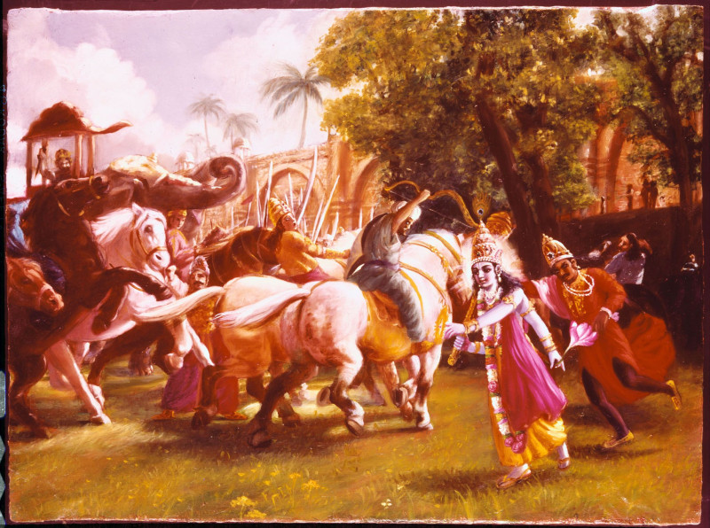 Krishna srajzaetsya s Djzarasanhoy