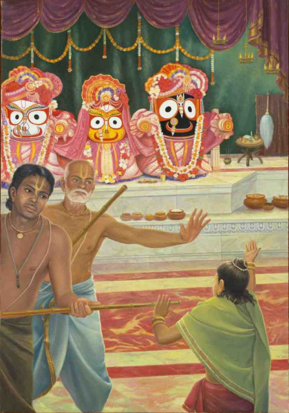Гопа Кумар увидел Господа Джаганнатху, украшенного драгоценностями и цветочными гирляндами