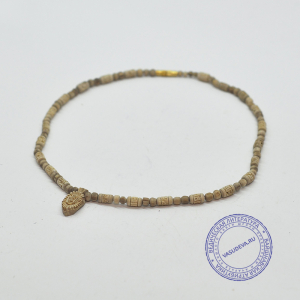 Кантхималы (бусы) из Туласи. 1 ряд. С кулоном и бусинами Шри Радхе. С Радха-кунды (эксклюзив). Светлые.