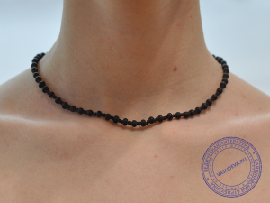 Кантхималы (бусы) из Туласи. 1 ряд. С Радха-кунды (эксклюзив). Мелкие. Темные. Необычный дизайн!