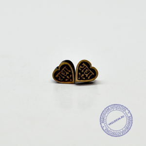 Серьги из Туласи с Радха-кунды, сердце