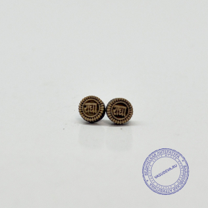 Серьги из Туласи с Радха-кунды, круглые