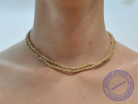 Кантхималы (бусы) из Туласи. 2 ряда. С Радха-кунды (эксклюзив). Мелкие, 2 мм. Светлые.