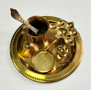 Набор для арати Б/У (параферналии для пуджи), 6 предметов