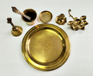 Набор для арати Б/У (параферналии для пуджи), 6 предметов