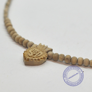 Кантхималы (бусы) из Туласи. 1 ряд. С кулономШри Радхе. С Радха-кунды (эксклюзив). Светлые.