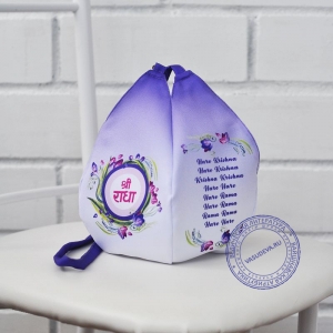 Мешочек для четок "Шри Радха", фиолетовый