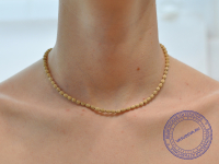 Кантхималы (бусы) из Туласи с Радха-кунды (крупные). 1 ряд. Шри Радхе (эксклюзив). Светлые.