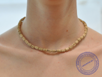 Кантхималы (бусы) из Туласи с Радха-кунды (крупные). 1 ряд. Шри Радхе (эксклюзив). Светлые.