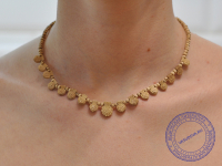 Кантхималы (бусы) из Туласи с Радха-кунды (Эксклюзив). 1 ряд. С кулонами Шри Радхе. Светлые.